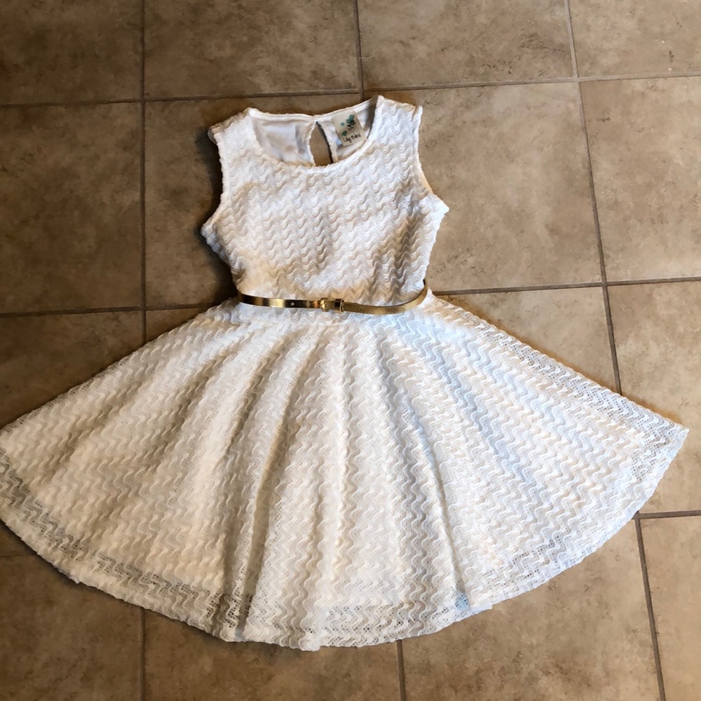 Girls white Lily Bleu dress